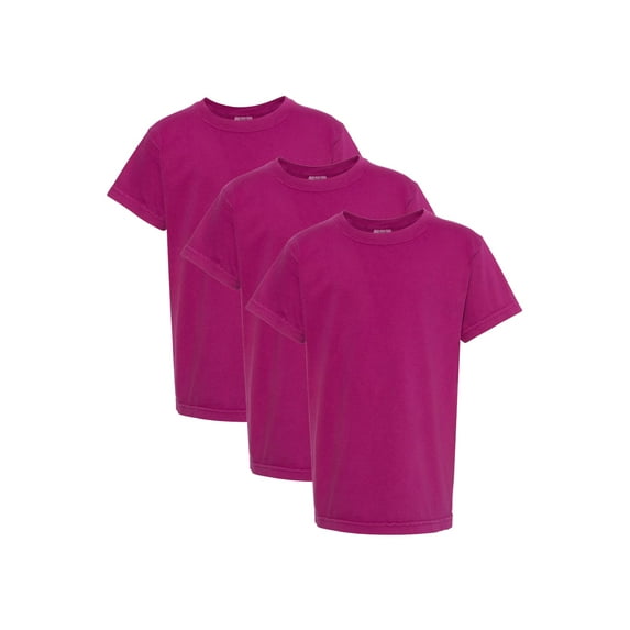 Comfort Colors Youth Midweight T-Shirt, 3-Pack, Boysenberry, L