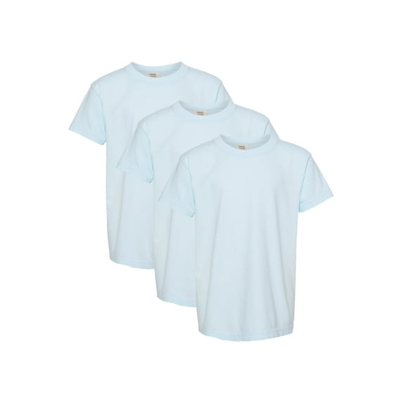 Comfort Colors Youth Midweight T-Shirt, 3-Pack, Chambray, XL