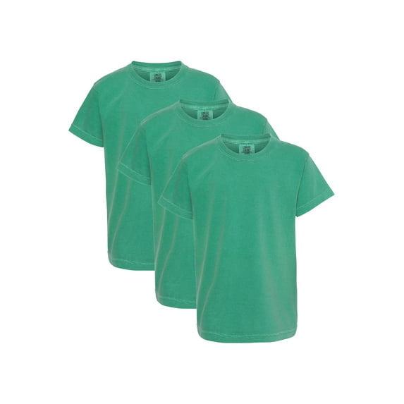 Comfort Colors Youth Midweight T-Shirt, 3-Pack, Grass, L