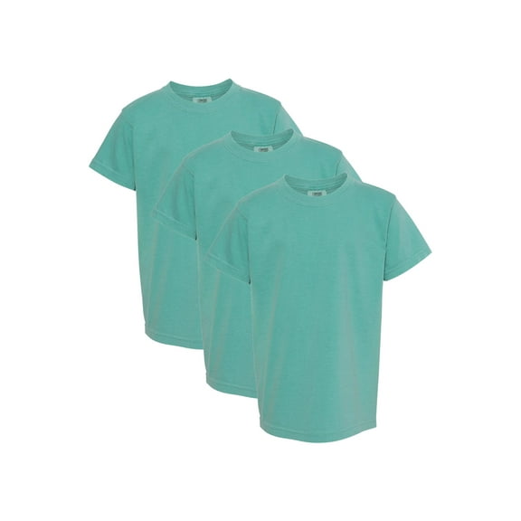 Comfort Colors Youth Midweight T-Shirt, 3-Pack, Seafoam, XL