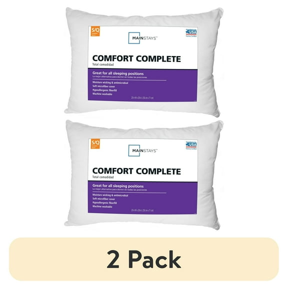 Comfort Complete Standard/Queen Bed Pillow, 2 Pack