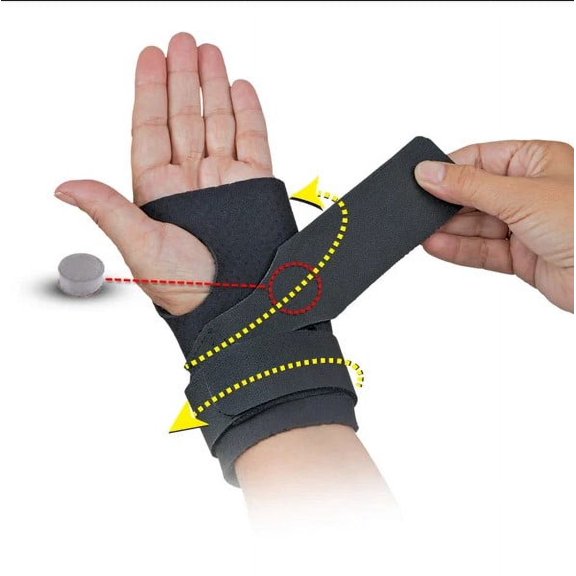 Comfort Cool Ulnar Booster Wrist Brace for TFCC Tear & Ulnar (Pinkie) Sided Wrist Pain Support - Black, Left Hand, Large (7.25 to 8.5 inches)