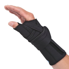 Comfort Cool Wrist Brace with Thumb Support - CMC Restriction Splint - Black, Right Hand, X-Large