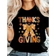 thumbnail image 1 of Comfort Coquette Bow Thanksgiving T-Shirt, Autumn Fall Shirt, Thanksgiving Shirt, Thankful Shirt, Thanksgiving Gift, 1 of 7