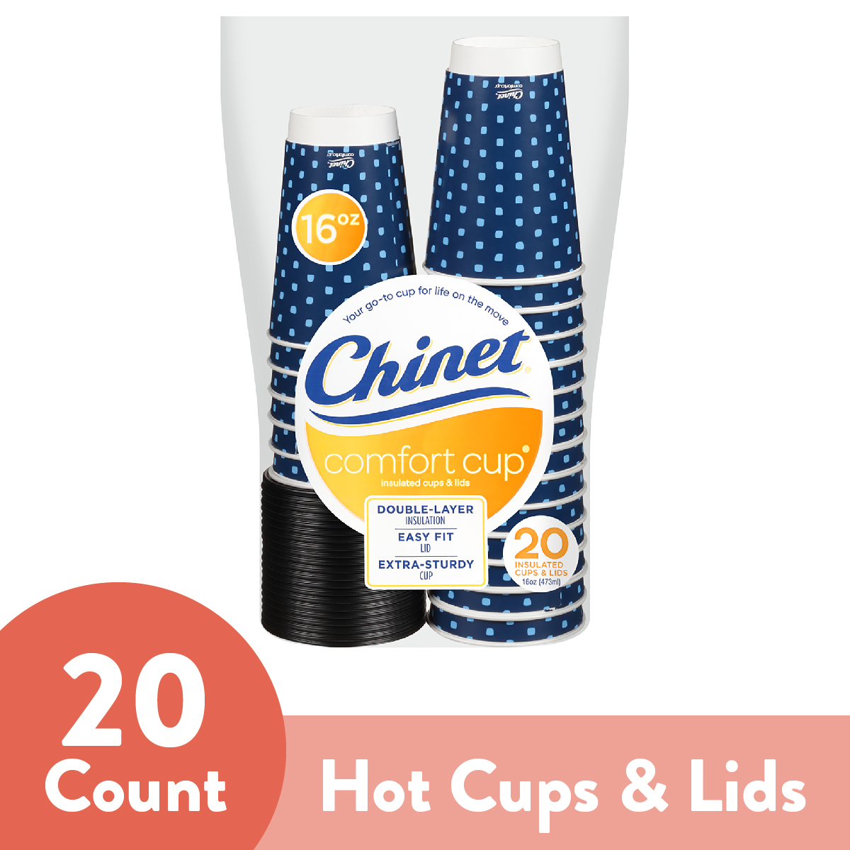 Comfort Cup By Chinet Cups & Lids, 16 Oz, 20 Count - image 1 of 6