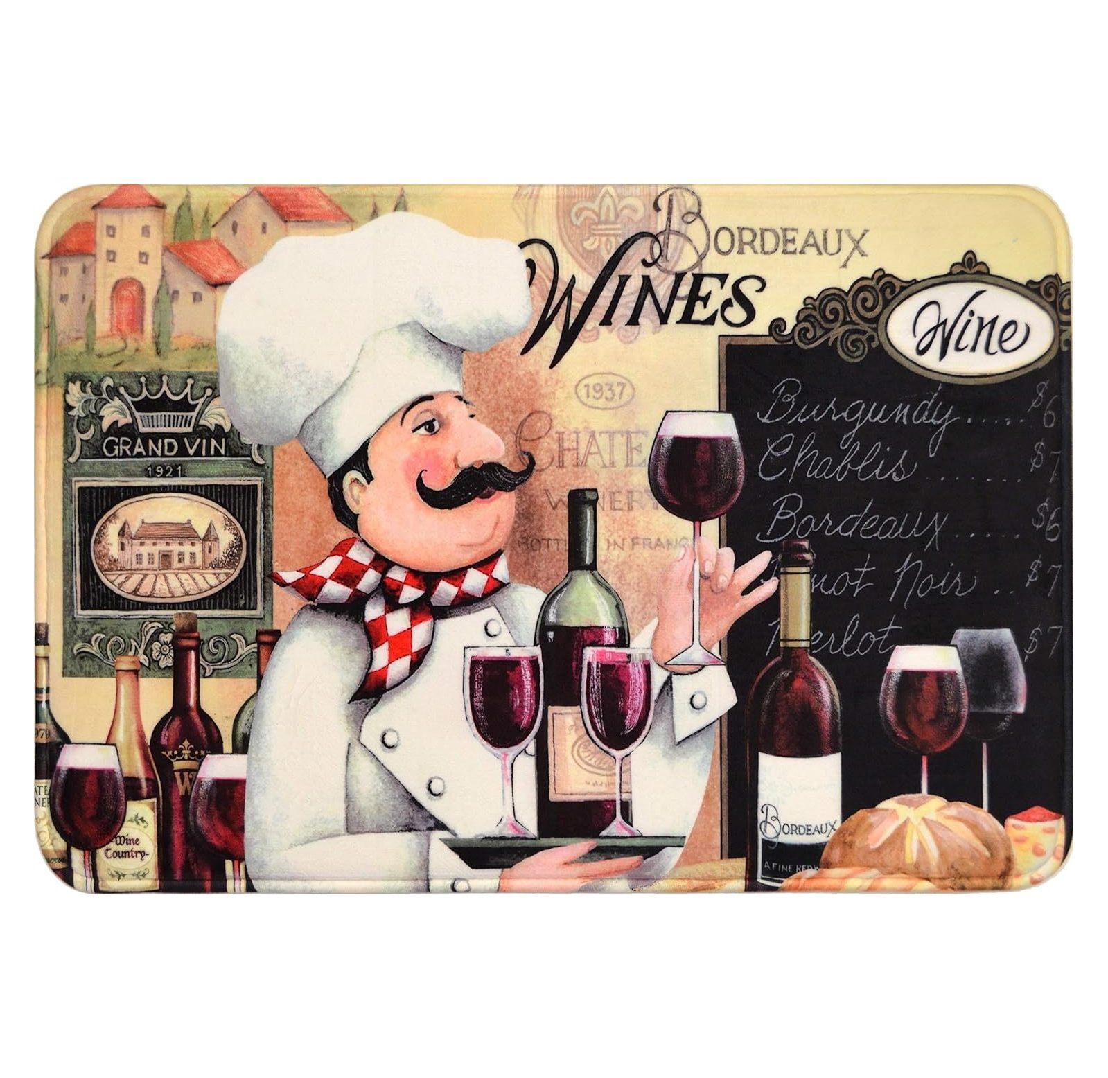 Comfort Cushion AntiFatigue Kitchen Mats (2Pack) (Vino Chefs