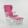 thumbnail image 1 of Comfort Deluxe Glider Chair and Ottoman Set Pink, 1 of 5