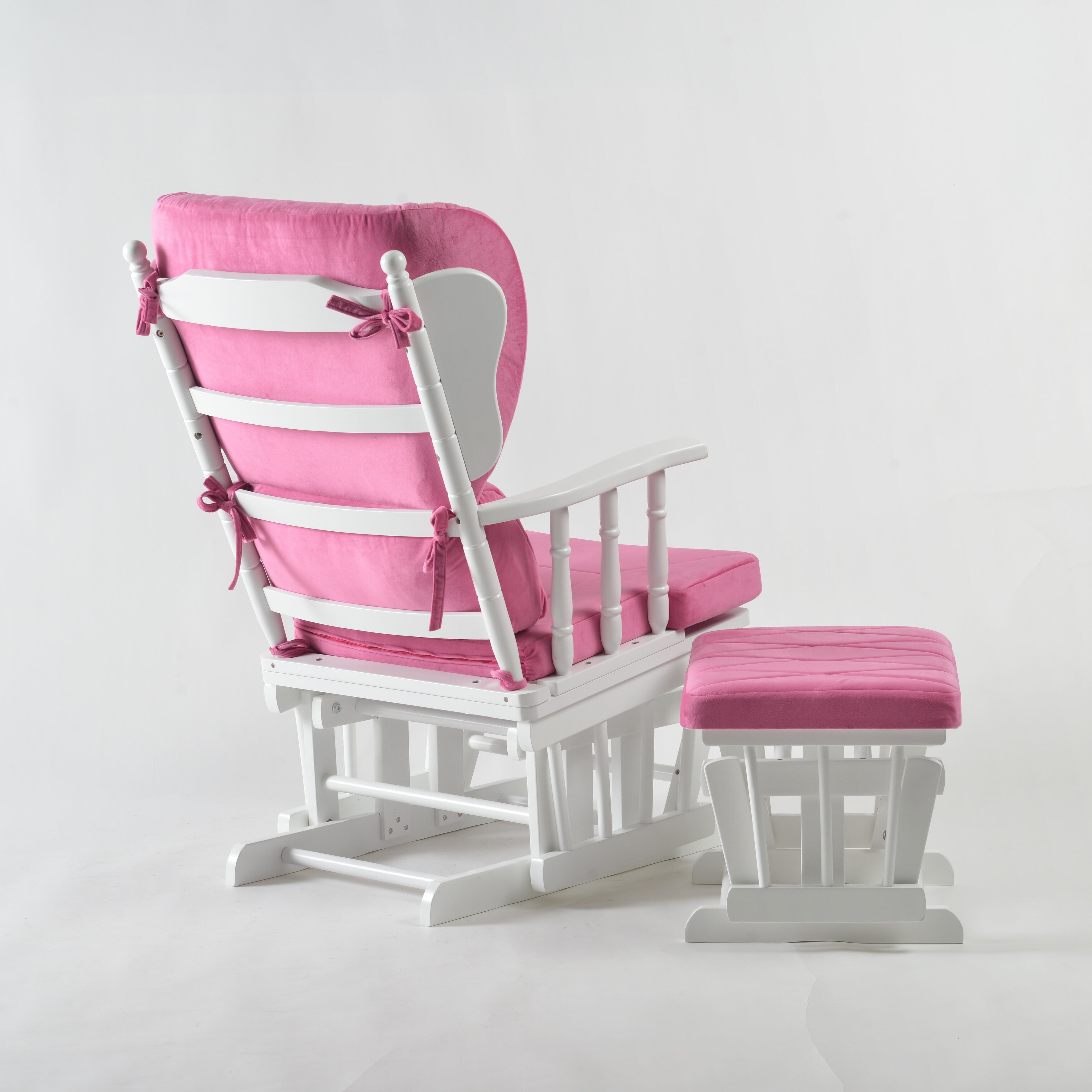 Pink glider cheap and ottoman set