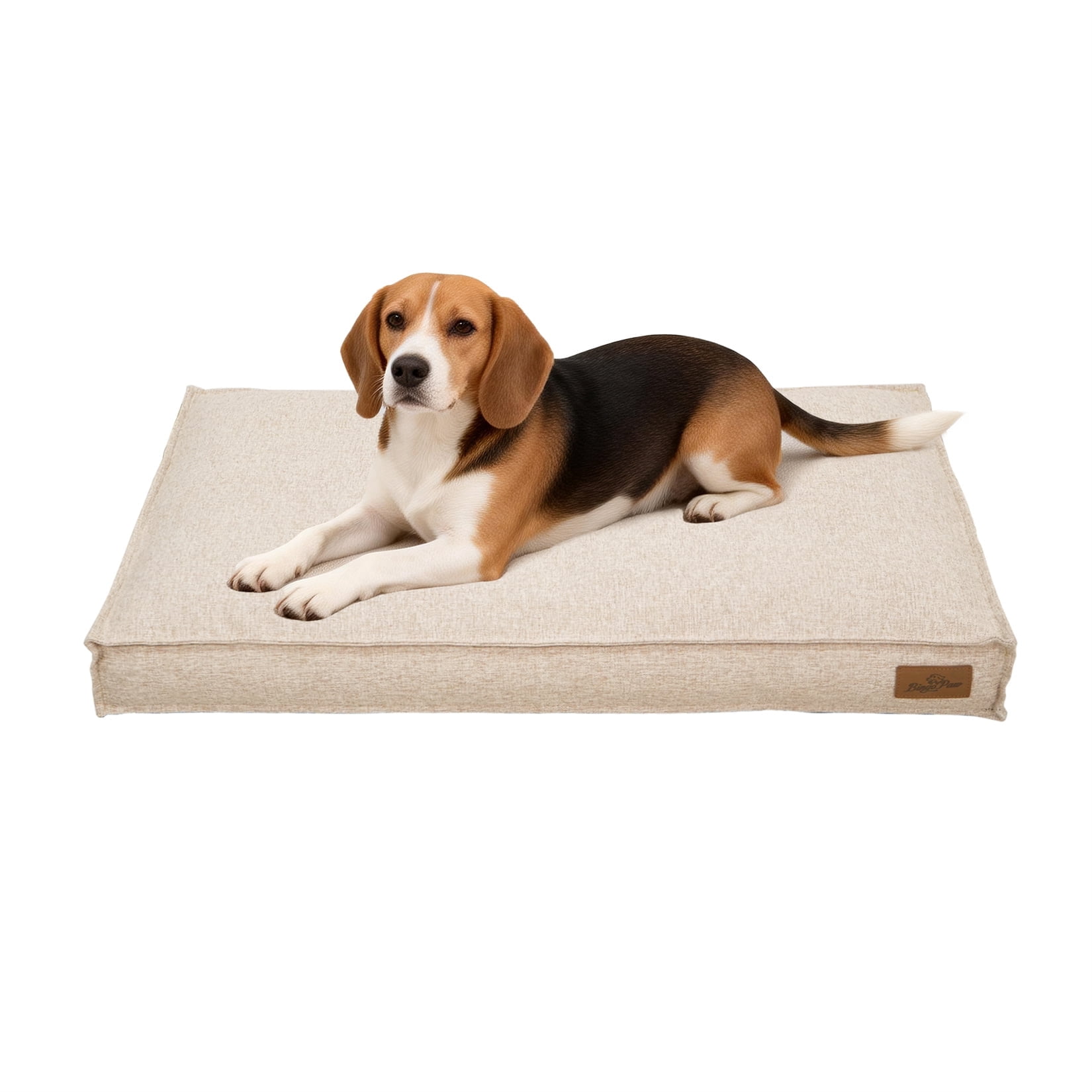 Comfort Dog Bed Pet Pillow Bed Linen Cover Foam Base Cozy Sleep Bed Pet Mat for Cats Kennels L