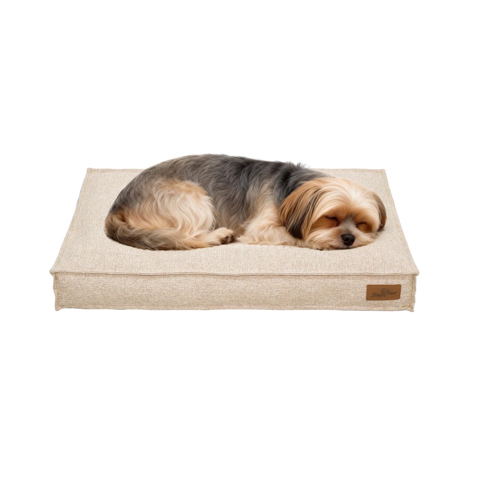 Comfort Dog Bed Pet Pillow Bed Linen Cover Foam Base Cozy Sleep Bed Pet Mat for Cats Kennels M
