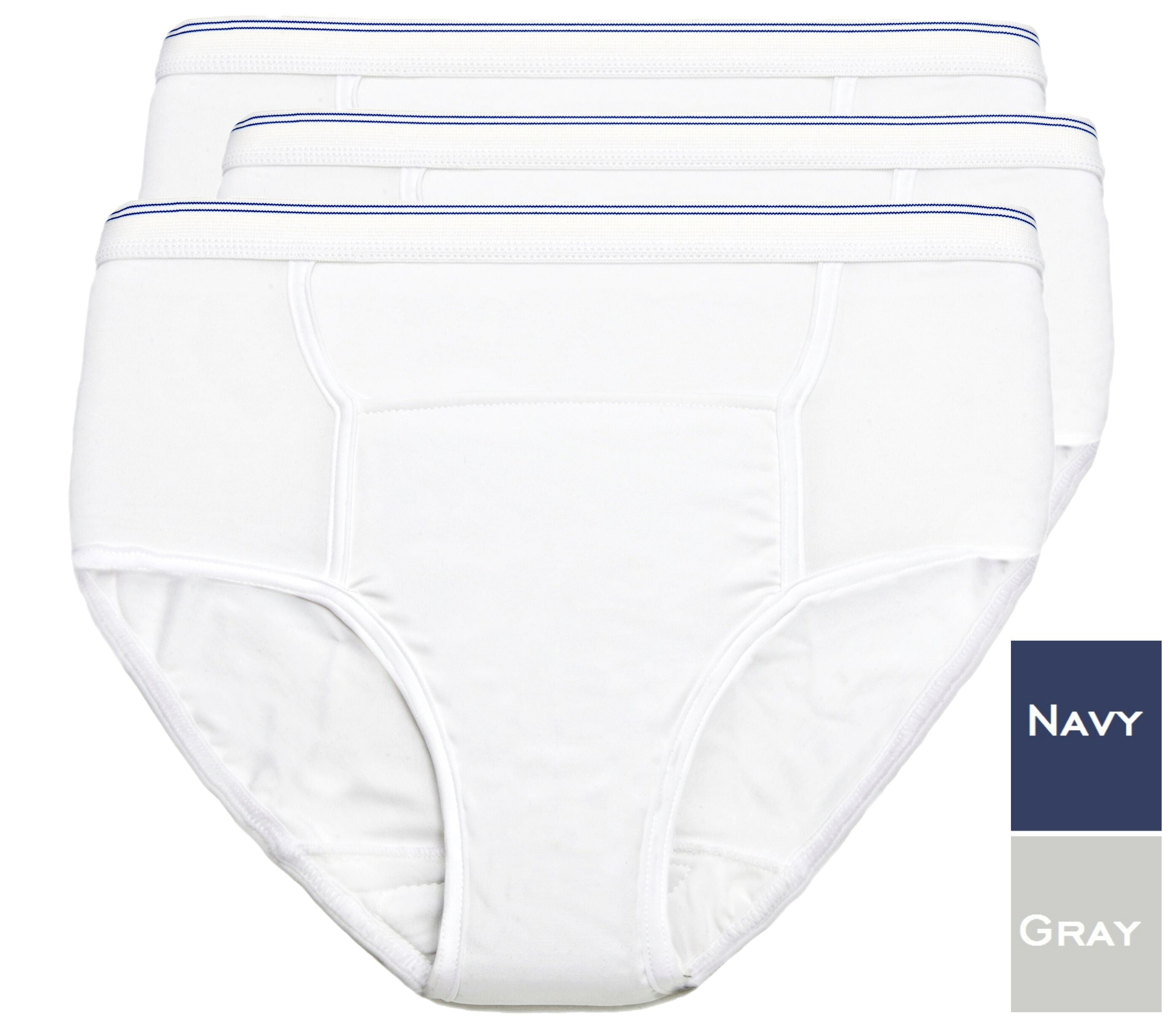 Comfort Finds Men's Reusable Incontinence Brief 3-Pack Assorted