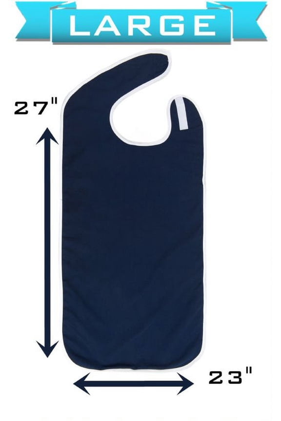 Waterproof Shirt Saver Bib-Plus XL Size-Navy