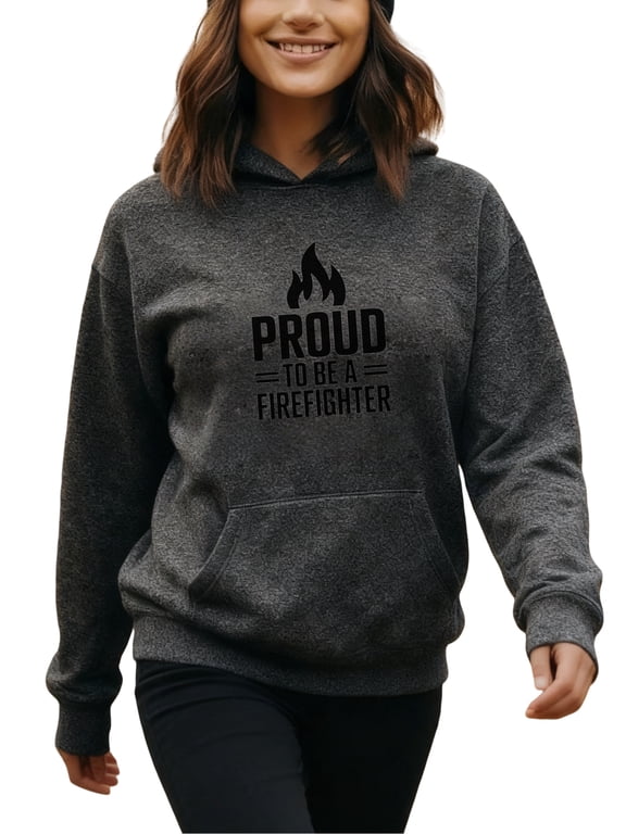 Comfort Firefighter Hoodie for Men and Women, Unisex Pullover Hooded Sweatshirt, Comfortable Cotton Poly Blend, Casual Everyday Wear