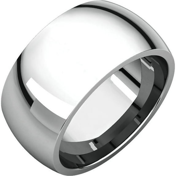 Comfort Fit 10mm 316 Stainless Steel Couples Domed Wedding Band Ring sz 15.0