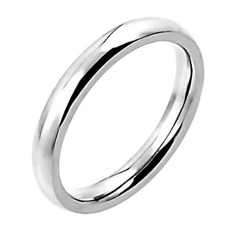Comfort Fit 3mm 316 Stainless Steel Couples Domed Wedding Band Ring sz 6.5
