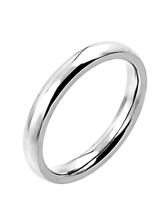 Comfort Fit 3mm 316 Stainless Steel Couples Domed Wedding Band Ring sz 6.5
