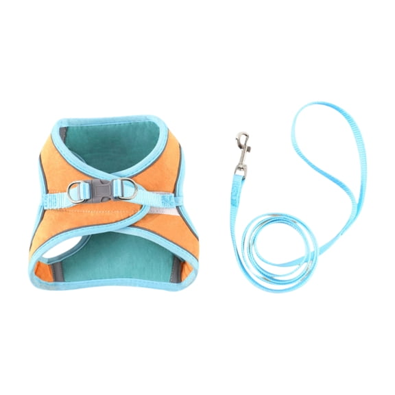 Comfort Fit Small Cat Vest Harness Non Choke Reflective Safety Design Lightweight Outdoor Walking Accessory Blue M
