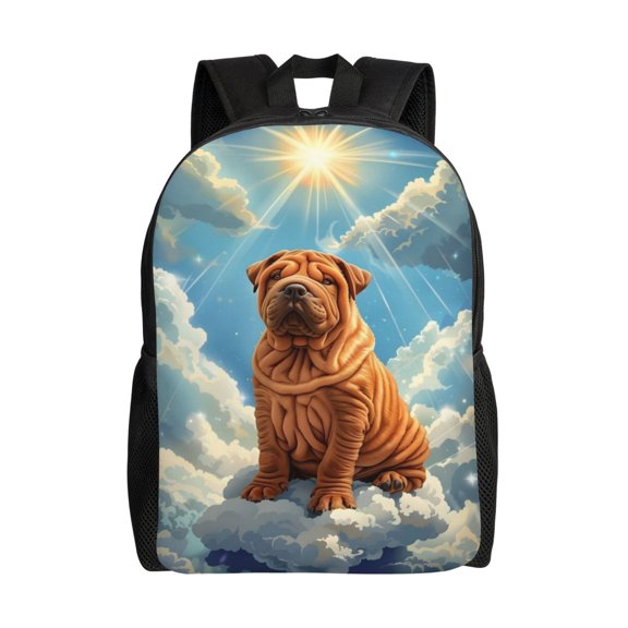 Comfort Fit Unisex Dog Cloud Sky Light Backpack Great Design Durable For Daily Commute & Travel Adventures 16 Inch