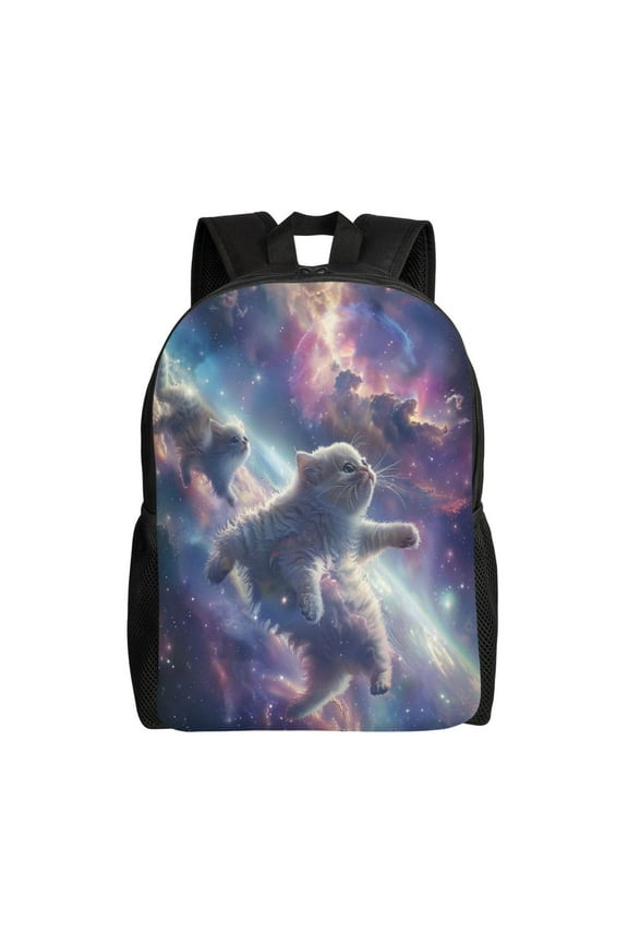 Comfort Fit Unisex Kittens Galaxy Nebula Backpack Great Design Durable For Daily Commute & Travel Adventures 16 Inch