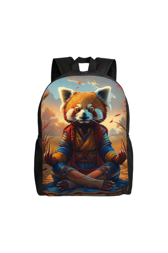 Comfort Fit Unisex Red Panda Meditation Backpack Great Design Durable For Daily Commute & Travel Adventures 16 Inch