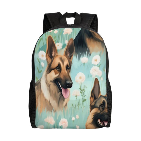 Comfort Fit Unisex Shepherd Flower Garden Backpack Great Design Durable For Daily Commute & Travel Adventures 16 Inch