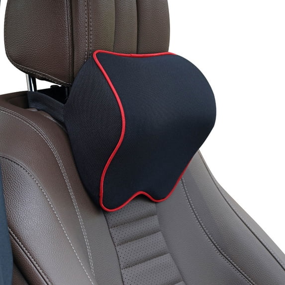 Comfort Foam Car Pillow, Headrest Support with Adjustable Strap, Breathable Removable Cover for Driving, Office Chair, and Gaming
