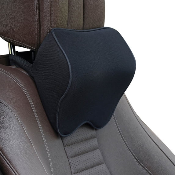 Comfort Foam Car Pillow, Headrest Support with Adjustable Strap, Breathable Removable Cover for Driving, Office Chair, and Gaming