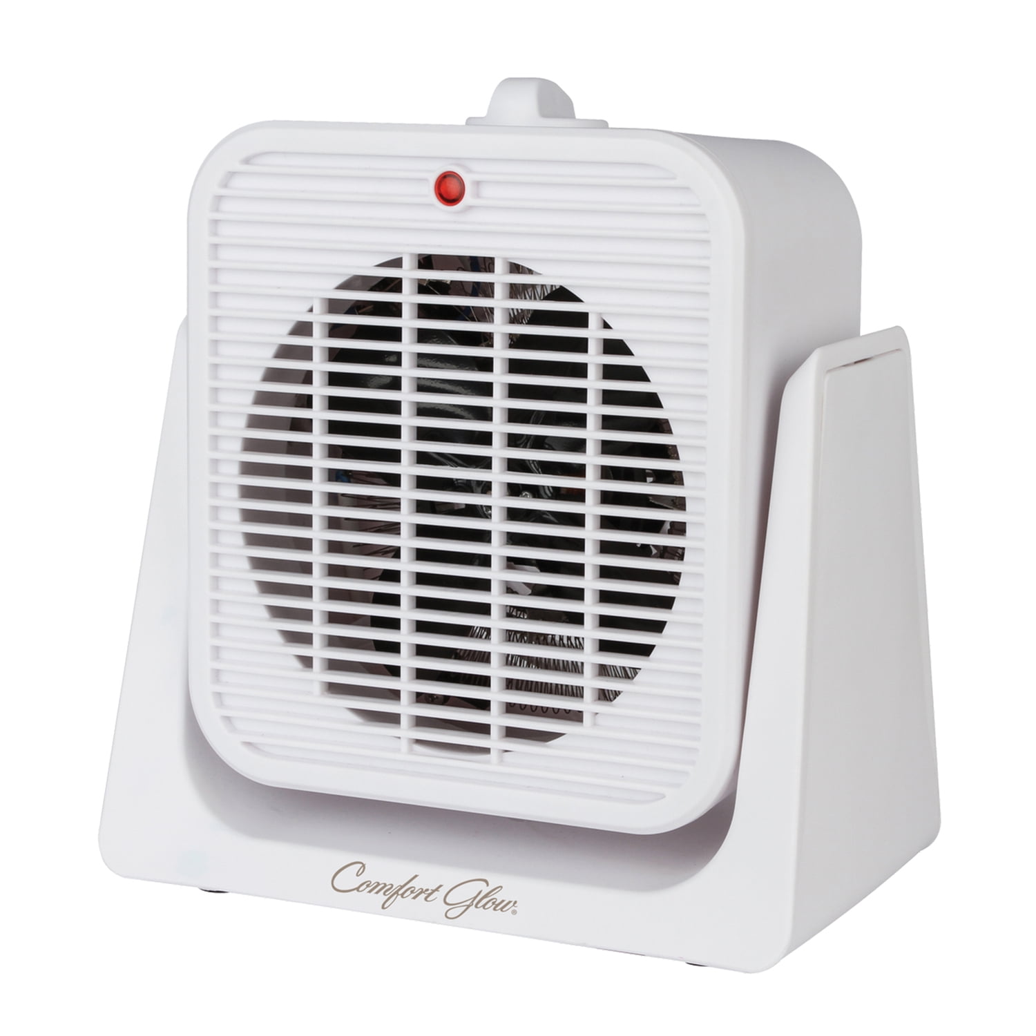Comfort Glow 1,500-Watt-Max Portable Electric Fan Heater with Tilting Base, White