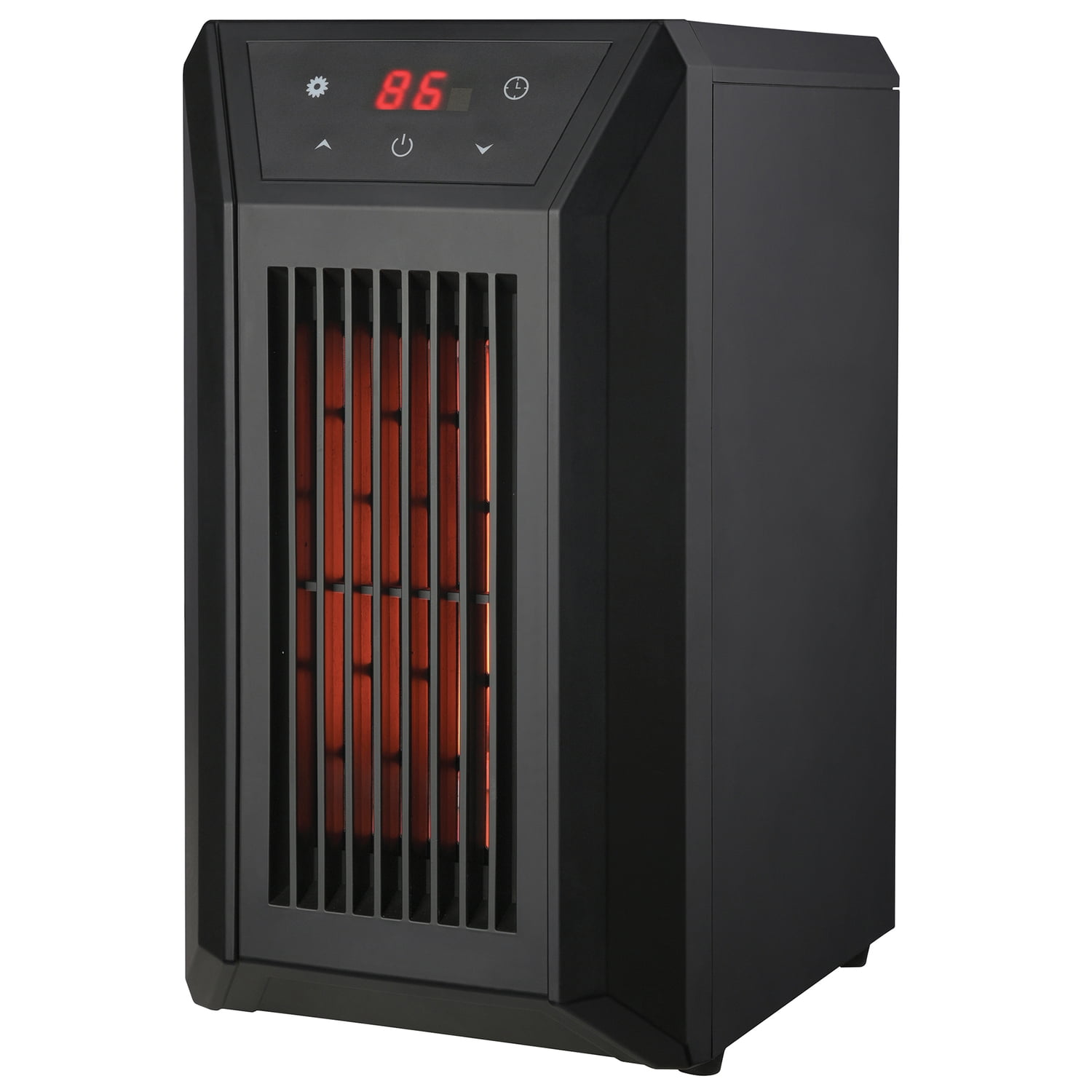Comfort Glow 1,500-Watt-Max Tabletop Infrared Quartz Heater with Thermostat and Remote, Black