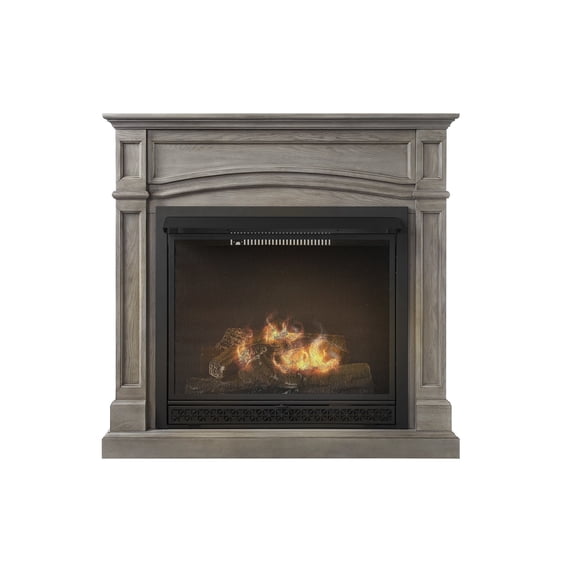Comfort Glow Dual Fuel Ventless Gas Fireplace w/ Remote Heats 1400 sq ft Pewter Oak - GFD4605R