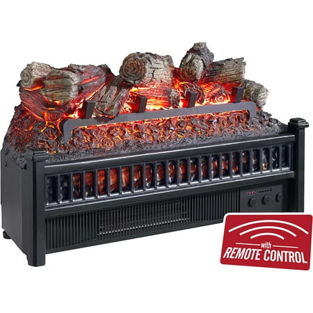 Comfort Glow - Electric Log Set with Heater - Black/Multi