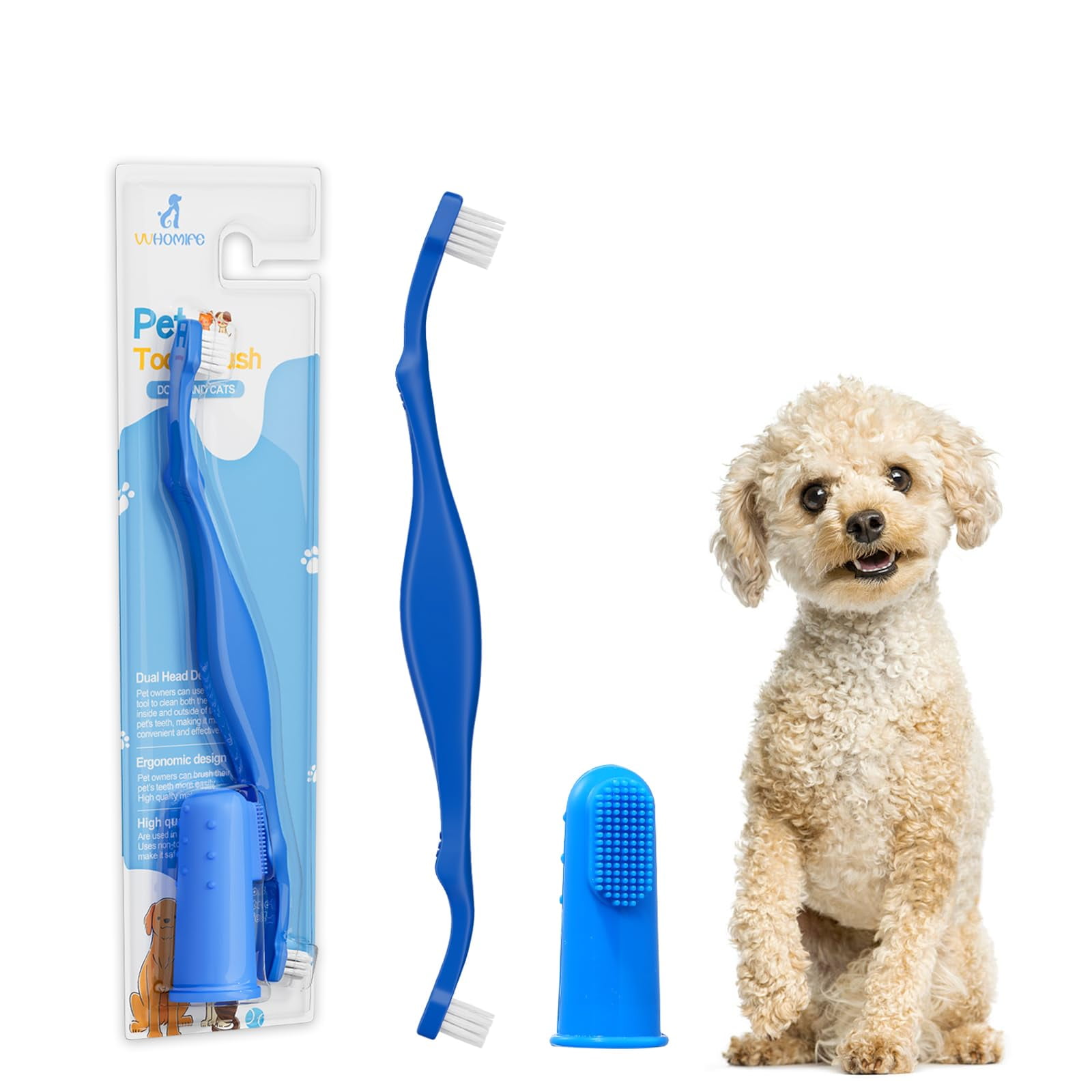 Comfort grip canine toothbrush for small dogs ergonomically designed