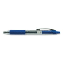Universal UNV39911 0.7 mm. Medium Comfort Grip Retractable Gel Pen - Blue Ink, Clear/Blue Barrel (36/Pack)
