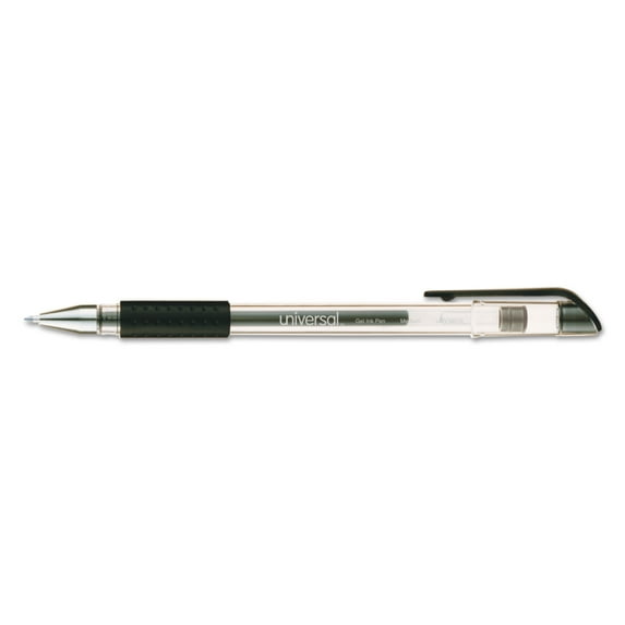 Comfort Grip Gel Pen, Stick, Medium 0.7 Mm, Black Ink, Clear Barrel, Dozen | Bundle of 5 Dozen