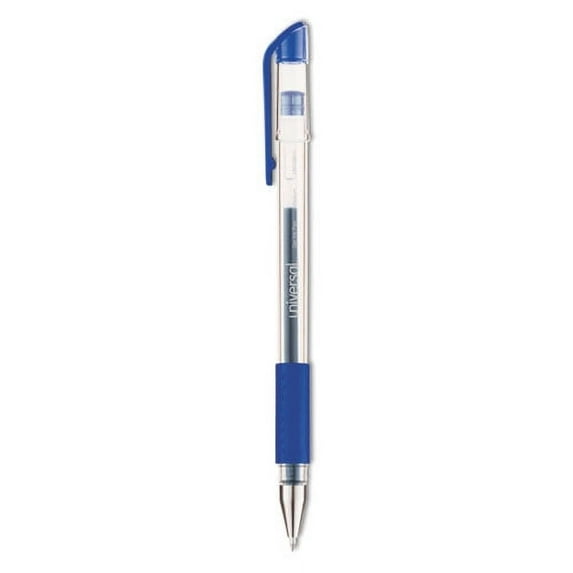 Comfort Grip Gel Pen, Stick, Medium 0.7 Mm, Blue Ink, Clear Barrel, Dozen | Bundle of 10 Dozen