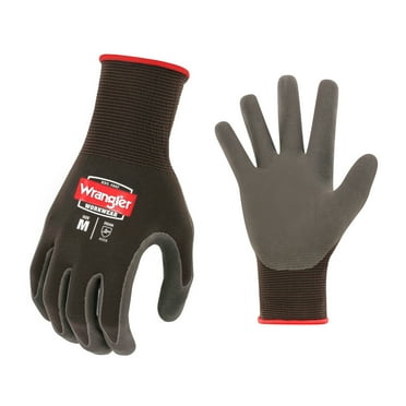Wrangler Men’s Comfort Grip Work Gloves – Medium, Touchscreen Compatible Glove, Breathable, Durable Grip