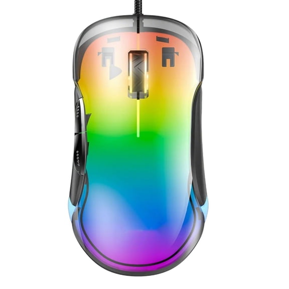 Comfort Grips Gaming Mouse with 16 Million Color and Dynamic Lighting Sync to Music for Appeal