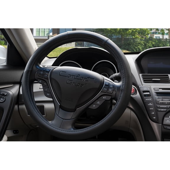 Comfort Grips Steering Wheel Cover - Carbon Smooth Medium (14.5 - 15.4) Black