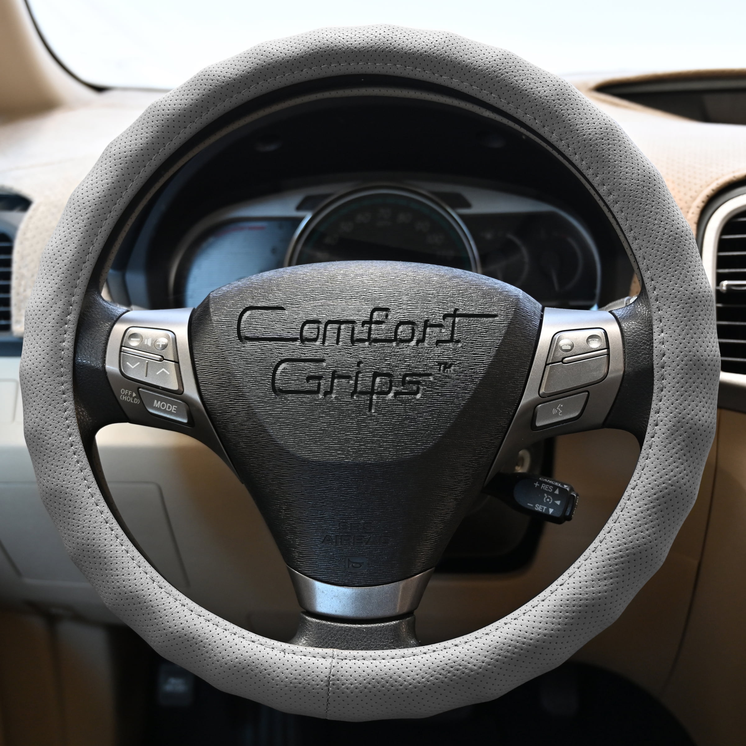 Comfort Grips Steering Wheel Cover - Racing Grip Medium (14.5 - 15.4) Grey