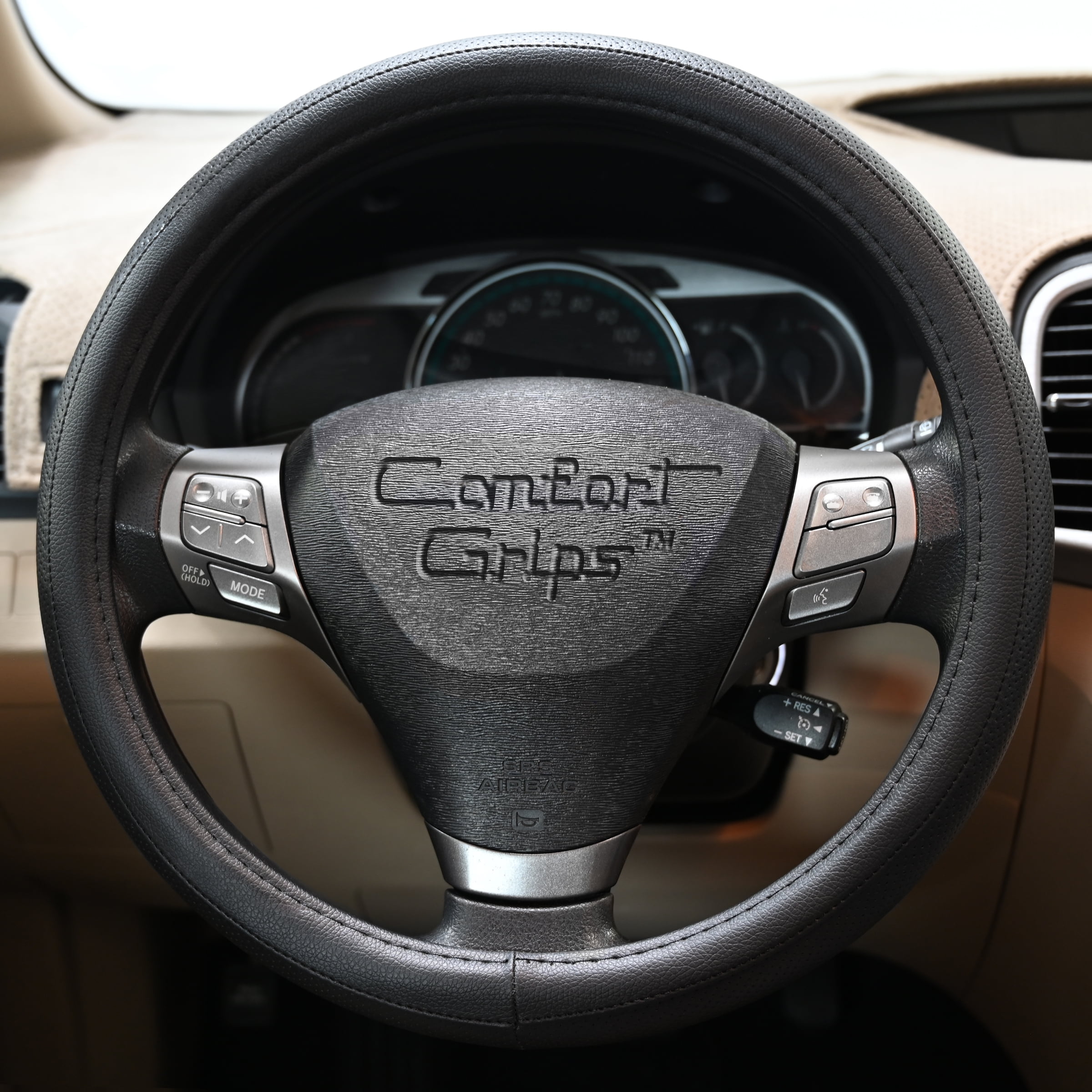 Comfort Grips Steering Wheel Cover - Sport Grip Large (15.5 - 16.4) Black