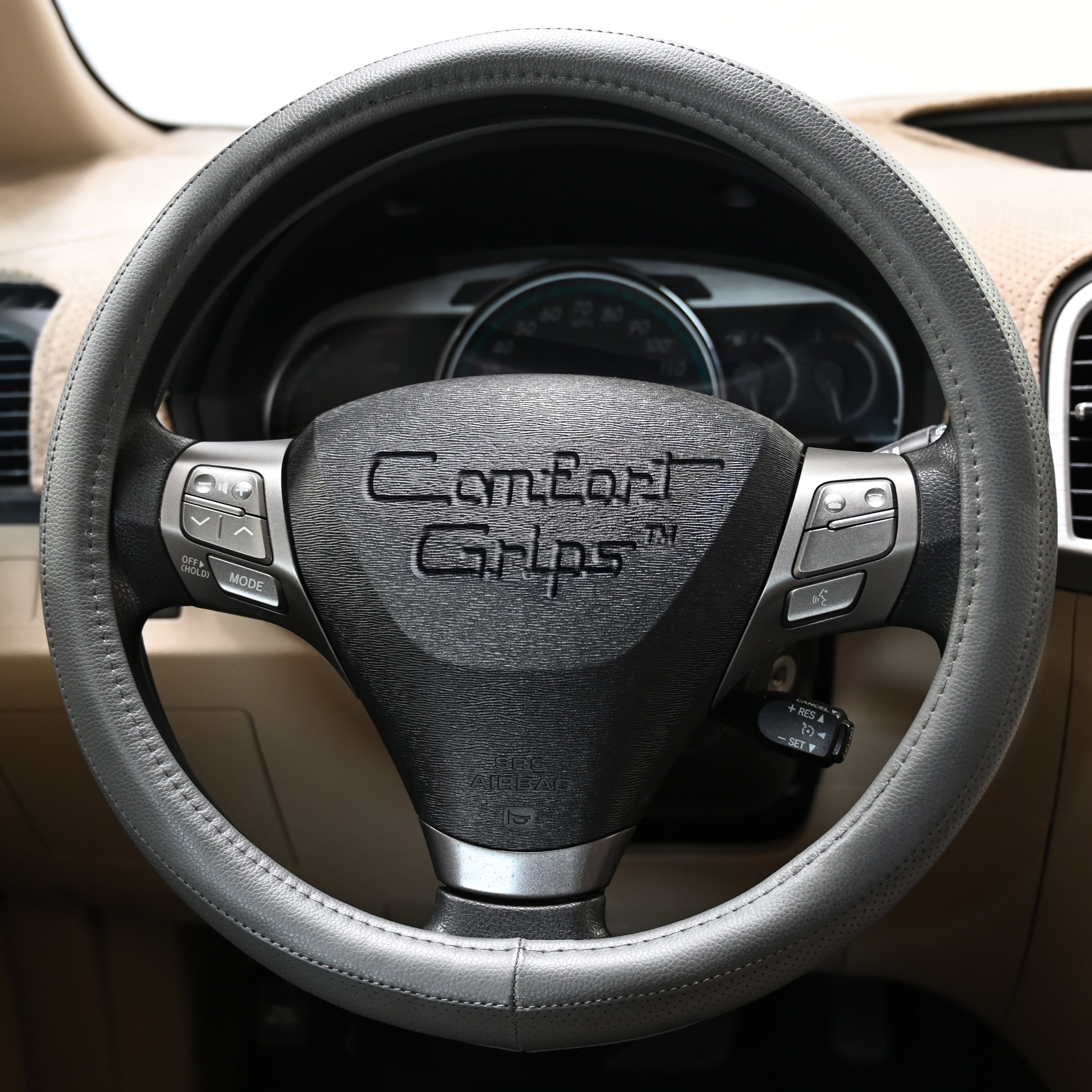 Comfort Grips Steering Wheel Cover - Sport Grip Medium (14.5 - 15.4) Grey