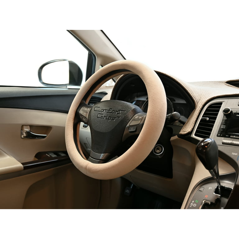 Tan Steering Wheel Cover Universal Micro Fiber Leather Protector