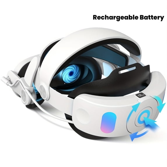 Comfort Head Strap Battery For Meta Quest 3s/Quest 3 Built-in 6000mAh Rechargeable Battery Elite Strap Enhance Gaming Time And Balance