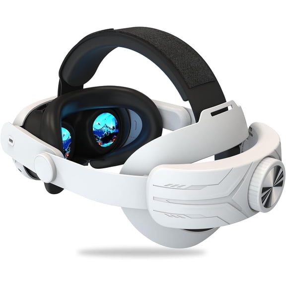 Comfort Head Strap for Meta Quest 3, Lightweight Replacement Strap VR Accessories, Reduce Face Pressure Comfortable Convenient Flip Design VR Headset for Quest 3-White