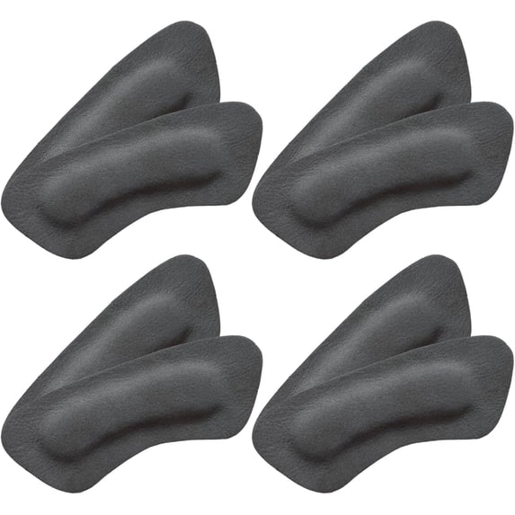 Comfort Heel Pads for Shoes, Leather Heel Cushions for Heel Pain Relief, Blister Prevention, High Heel Comfort Pads for Women, Men, Heel Protectors and Liners (20 Pairs Leather Dark Grey)
