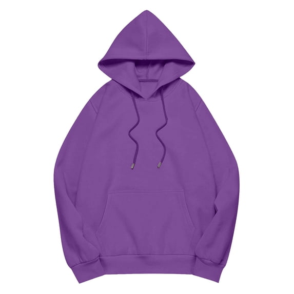 Comfort Hoodie For Women, Oversized Y2K Crewneck Pullover Sweatshirts, Loose Long Sleeve Winter Tops, Trendy Casual Outfit Apparel Soft Warm Relaxed Fit Clothing For Travel Outdoor Activities,Purple