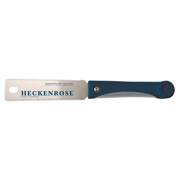 HECKENROSE Mini-Ryoba Comfort Japanese Saw Made in Germany, 150 mm, Double-Thoothed Blade, Comfortable Short Soft Plastic Handle