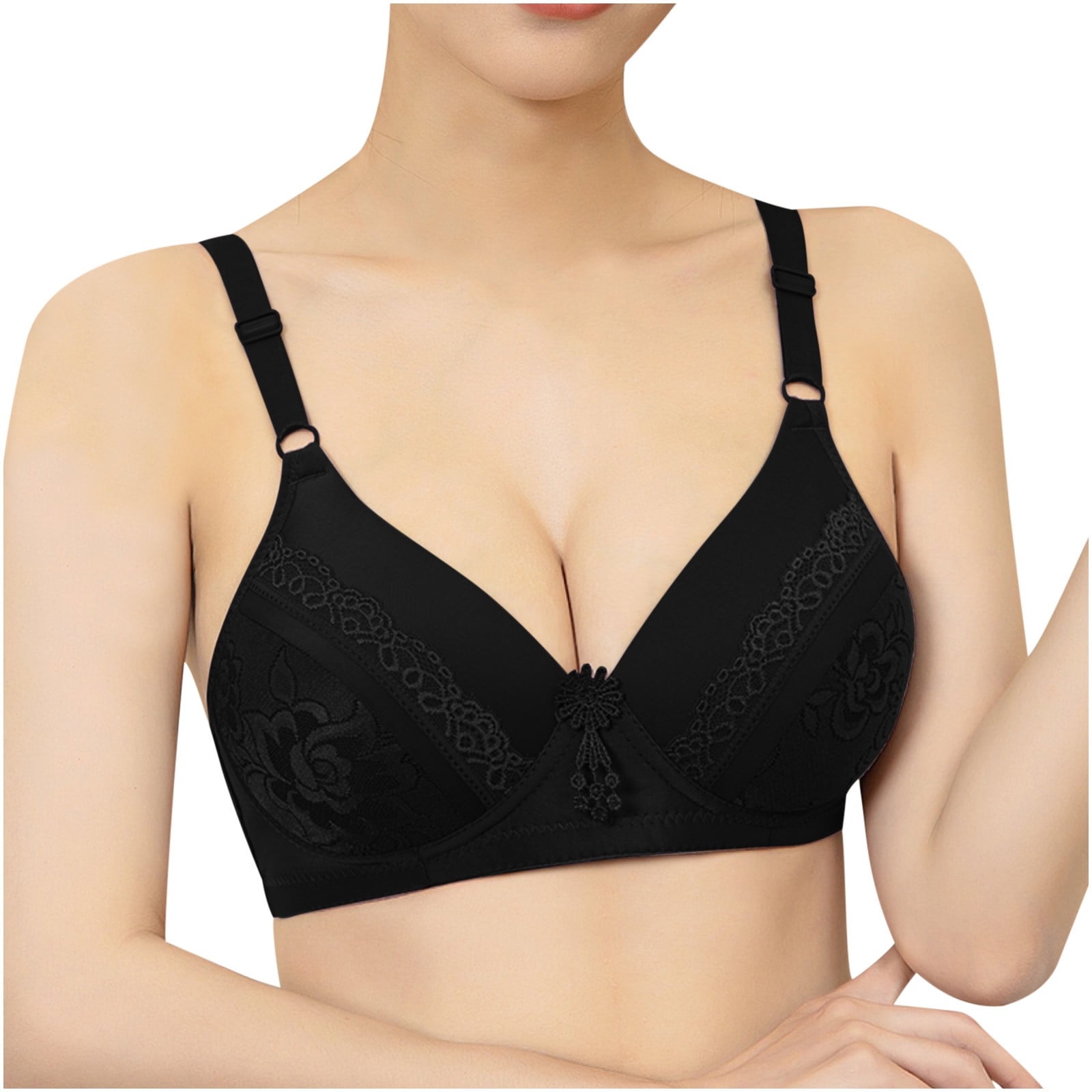 Comfortable soft Cotton Front-Close Bralette Size 34-44 B C D Cup Big brust  Large bra Middle