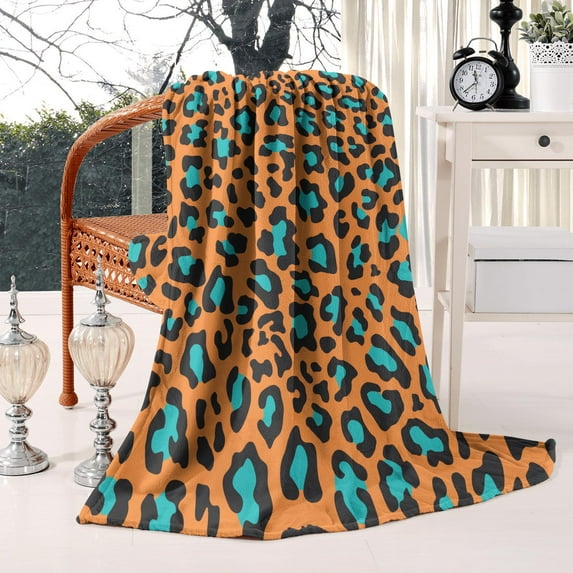Comfort Lightweight Flannel Fleece Leopard Print Blanket for Adults - Super Soft Cheetah Blanket for Bed Sofa & Couch Any Season - Brown Leopard Blanket 50x60 inches