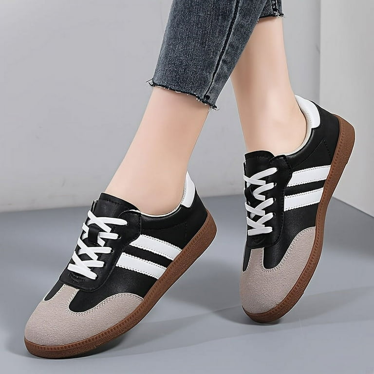 Color block lace up sneakers sales